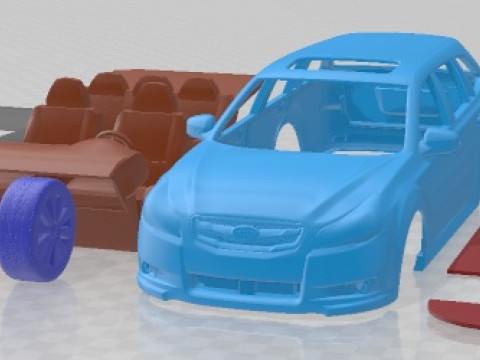Subaru Legacy Station Wagon JDM 2010 afdrukbare auto 3D printmodel