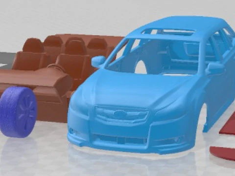 Subaru Legacy Station Wagon JDM 2010 Printable Car 3D Print Model