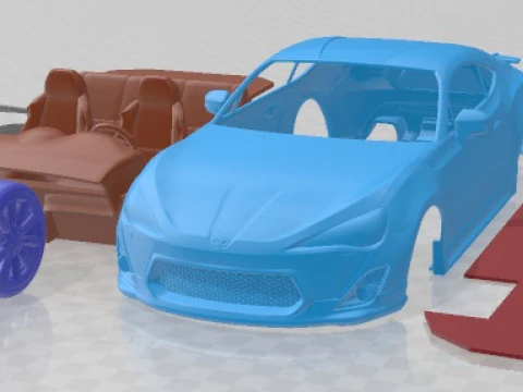 Toyota GT86 TRD 2014 Printable Car 3D Print Model
