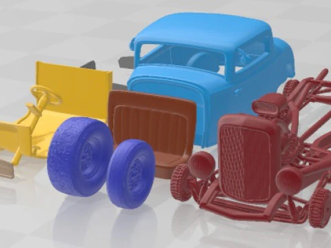 B 1932 Deluxe Coupe Printable Car 3D Print Model