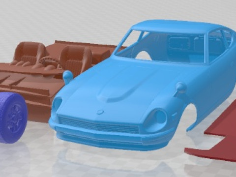 Datsun 240z 1969 Voiture imprimable Modèles 3D en vedette