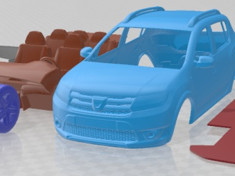 Распечатанный автомобиль Dacia Sandero 2013 Stepway 3D Принт Модель
