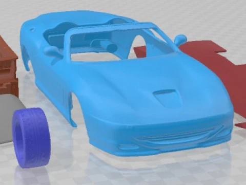 Ferrari 550 Barchetta 2000 Printable Car 3D Print Model