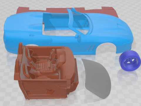 Ferrari 550 Barchetta 2000 Printable Car 3D Print Model