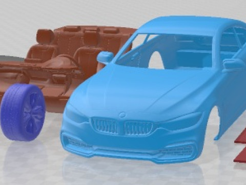 Serie 4 Coup&eacute; F32 2014 afdrukbare auto 3D printmodel