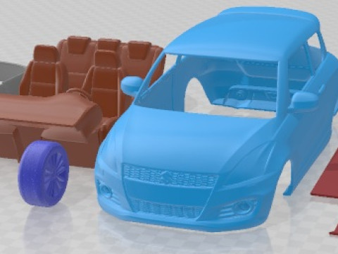 스즈키 스위프트 스포츠 2007 인쇄 가능한 자동차 3D 프린트 모델