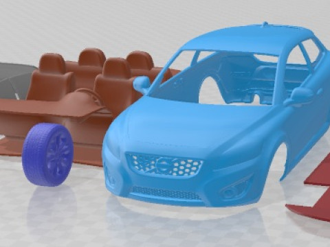 Volvo C30 2011 afdrukbare auto 3D printmodel