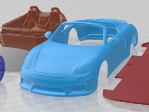 Porsche Boxster Spyder 2016 afdrukbare auto 3D printmodel