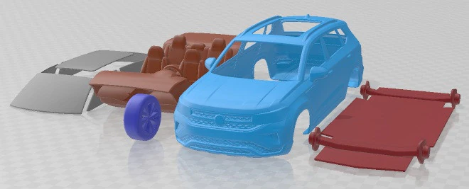 Volkswagen Taos 2022 Printable Car 3D Print Model .c4d .max .obj .3ds .fbx .stl .blend 