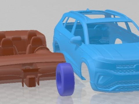 वोक्सवैगन ताओस 2022 प्रिंट करने योग्य कार 3D प्रिंट मॉडल