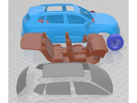 वोक्सवैगन ताओस 2022 प्रिंट करने योग्य कार 3D प्रिंट मॉडल