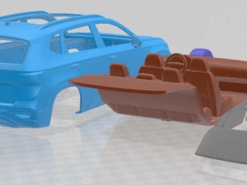 वोक्सवैगन ताओस 2022 प्रिंट करने योग्य कार 3D प्रिंट मॉडल