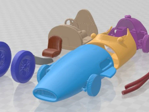 मासेराती 250 एफ 1954 ग्रैंड प्रिक्स प्रिंट करने योग्य कार 3D प्रिंट मॉडल