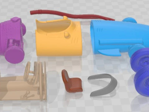 Auto stampabile Maserati 250 F 1954 Grand Prix Modello di stampa 3D