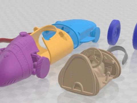 Auto stampabile Maserati 250 F 1954 Grand Prix Modello di stampa 3D