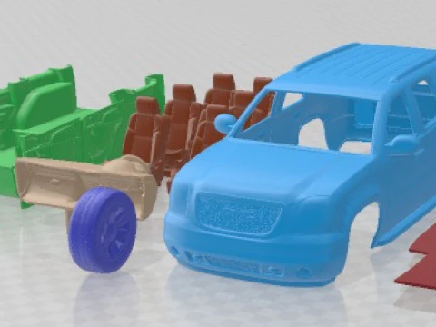 GMC Yukon Denali 2012 Printable Car 3D Print Model