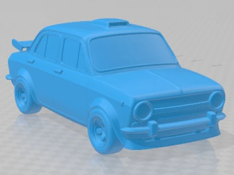 Seat 850 4 Doors Sport Cartoon Tuning Printable Car 3D Print Model