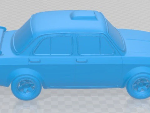 Seat 850 4 Doors Sport Cartoon Tuning Printable Car 3D Print Model