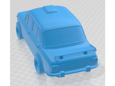 Seat 850 4 Doors Sport Cartoon Tuning Printable Car 3D Print Model