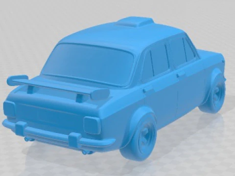 Seat 850 4 Doors Sport Cartoon Tuning Printable Car 3D Print Model