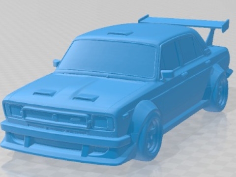 Seat 124 Serie 2 FL 1975 Tuning Yazdırılabilir Araba 3D Baskı Modeli