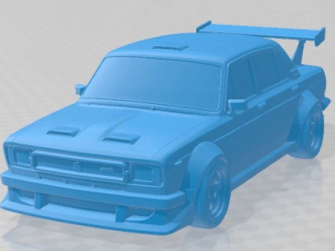 Seat 124 Serie 2 FL 1975 Tuning Printable Car 3D Print Model