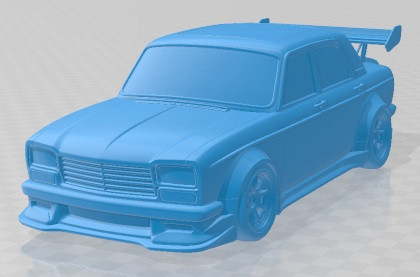Peugeot 304 1974 Tuning Printable Car 3D Print Model .c4d .max .obj .3ds .fbx .stl .blend