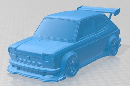 Seat 127 1972 Tuning Printable Car 3D Print Model .c4d .max .obj .3ds .fbx .stl .blend 