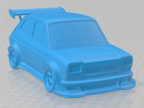 Seat 127 1972 Tuning Printable Car 3D Print Model