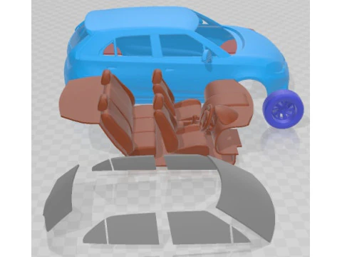 MG 3 2014 Printable Car 3D Print Model