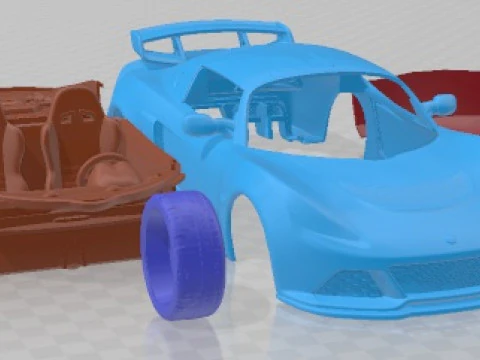Lotus Exige LF1 2014 Printable Car 3D Print Model