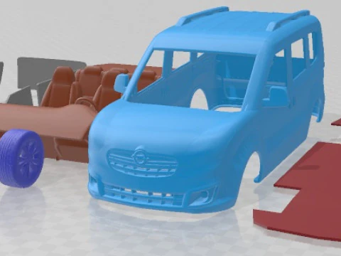 Opel Combo 2012 Printable Car 3D Print Model