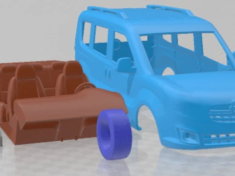 Opel Combo 2012 Printable Car 3D Print Model