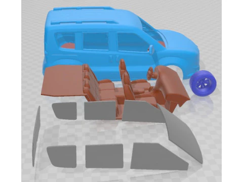 Opel Combo 2012 Printable Car 3D Print Model