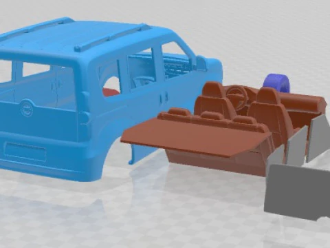 Opel Combo 2012 Printable Car 3D Print Model