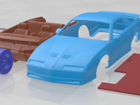 Pontiac Firebird Trans Am 1988 Printable Car 3D Print Model