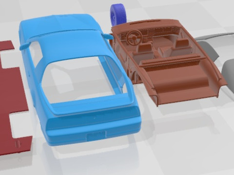 पोंटिएक फायरबर्ड ट्रांस एम 1988 प्रिंट करने योग्य कार 3D प्रिंट मॉडल