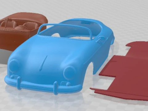 Porsche 356A Speedster 1955 Printable Car 3D Print Model