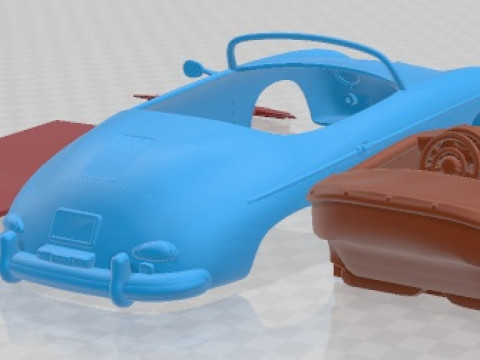 पोर्श 356ए स्पीडस्टर 1955 प्रिंट करने योग्य कार 3D प्रिंट मॉडल