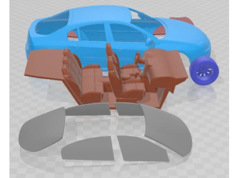 Renault Laguna Sedan 2011 Printable Car 3D Print Model