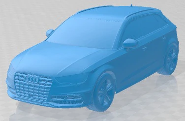 Audi A3 5 Doors S Line 2014 Printable Car 3D Print Model .c4d .max .obj .3ds .fbx .stl .blend 