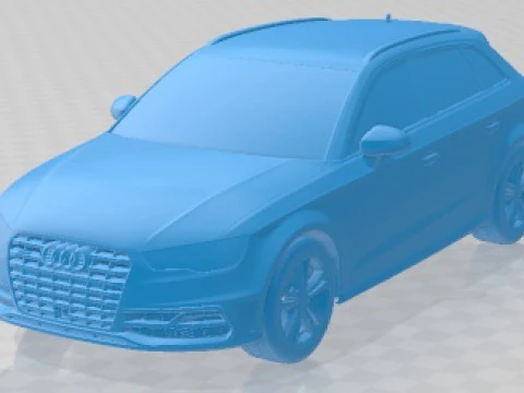 Audi A3 5 Doors S Line 2014 Printable Car 3D Print Model