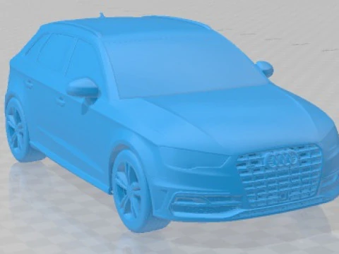 Audi A3 5 Doors S Line 2014 Printable Car 3D Print Model