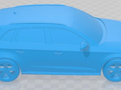 Audi A3 5 Doors S Line 2014 Printable Car 3D Print Model