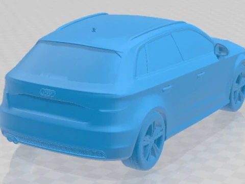 Audi A3 5 Doors S Line 2014 Printable Car 3D Print Model