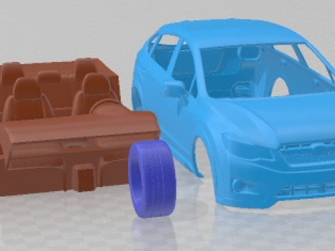 सुबारू इम्प्रेज़ा XV क्रॉसस्ट्रेक 2013 प्रिंट करने योग्य कार 3D प्रिंट मॉडल