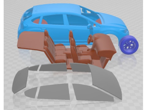 सुबारू इम्प्रेज़ा XV क्रॉसस्ट्रेक 2013 प्रिंट करने योग्य कार 3D प्रिंट मॉडल