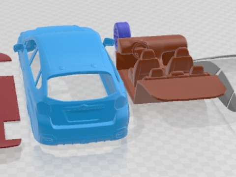 सुबारू इम्प्रेज़ा XV क्रॉसस्ट्रेक 2013 प्रिंट करने योग्य कार 3D प्रिंट मॉडल