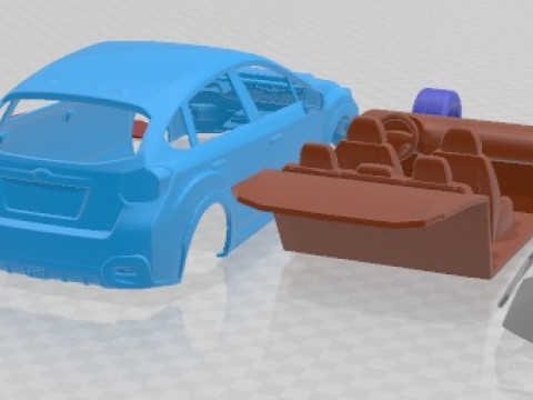 सुबारू इम्प्रेज़ा XV क्रॉसस्ट्रेक 2013 प्रिंट करने योग्य कार 3D प्रिंट मॉडल