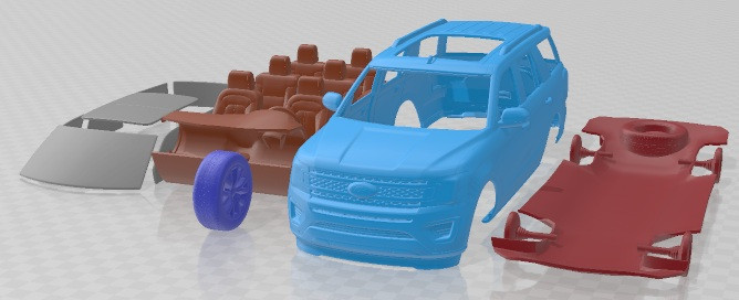 Expedition Platinum 2018 Printable Car 3D Print Model .c4d .max .obj .3ds .fbx .stl .blend 